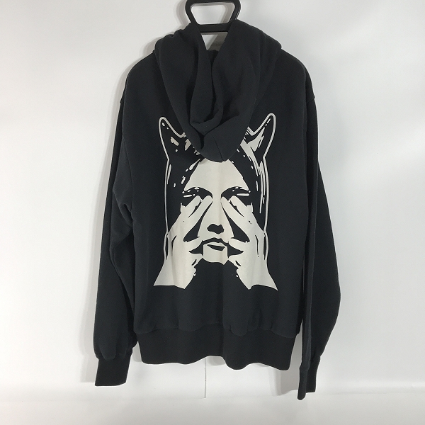 実際に弊社で買取させて頂いたHYSTERIC GLAMOUR/ヒステリックグラマー ジップアップ パーカー ブラック 02233CF12/Lの画像 1枚目