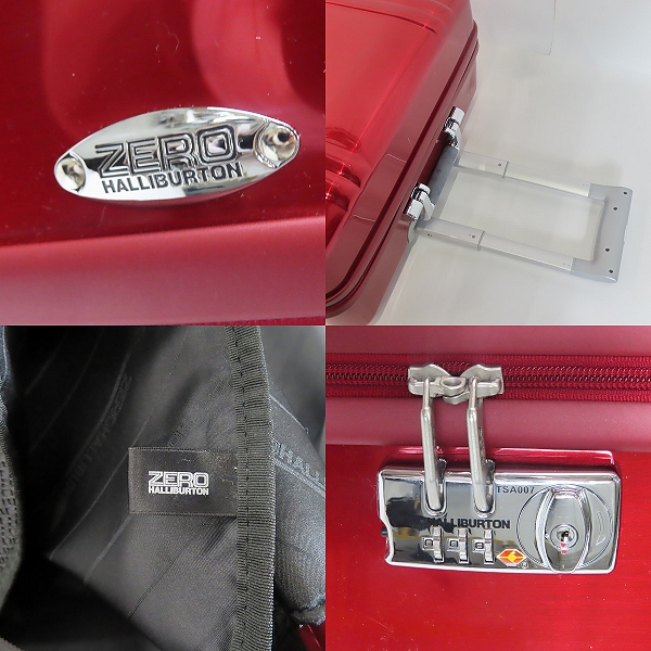 実際に弊社で買取させて頂いたZERO HALLIBURTON/ゼロハリバートン ZRP-Z キャリーバッグ/スーツケース レッド の画像 3枚目