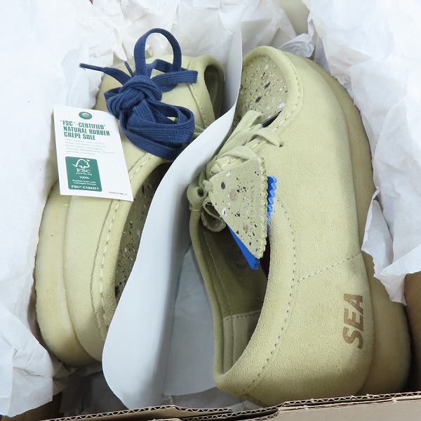 実際に弊社で買取させて頂いたWIND AND SEA×atmos×Clarks/ウィンダンシー×アトモス×クラークス Wallabee "Maple"/ワラビー メイプル/7の画像 7枚目