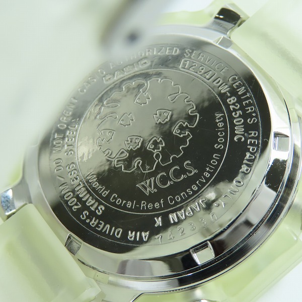 実際に弊社で買取させて頂いたG-SHOCK/Gショック FROGMAN 初代WCCS マンタ ベクティニアビガー DW-8250WC-7AT 【動作未確認】の画像 3枚目