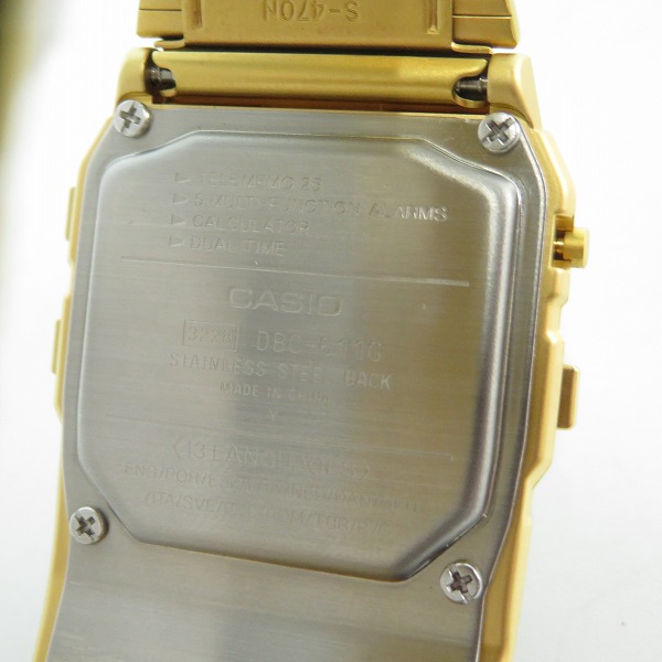 実際に弊社で買取させて頂いたCASIO/カシオ データバンク クォーツ/腕時計 メタルバンド DBC-611Gの画像 4枚目