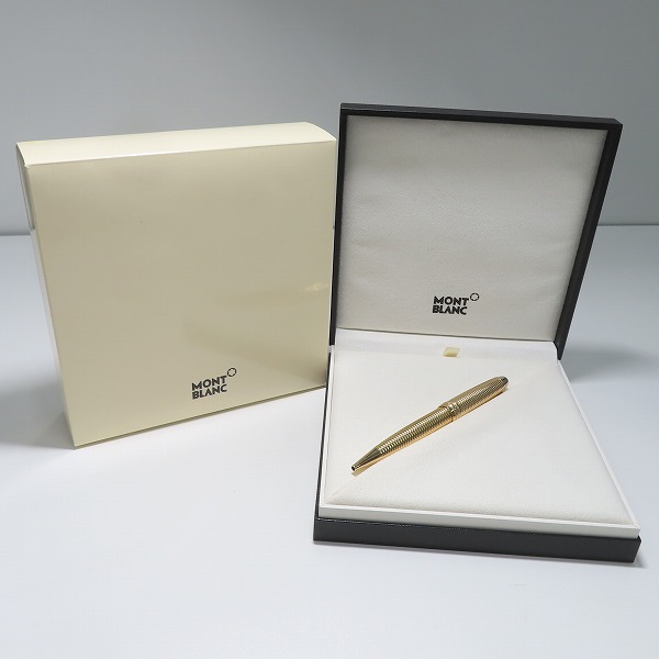 実際に弊社で買取させて頂いたMONT BLANC/モンブラン マイスターシュテュック ジオメトリー ソリテール ボールペン シャンパンゴールド の画像 8枚目