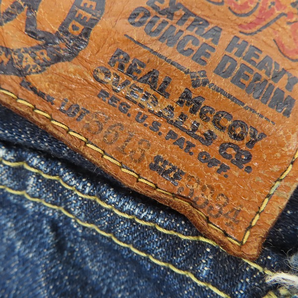 実際に弊社で買取させて頂いたTHE REAL McCOY'S/リアルマッコイズ デニムパンツ ボタンフライ S613/33/34の画像 4枚目
