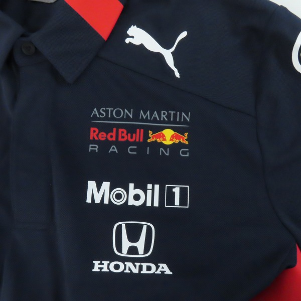 実際に弊社で買取させて頂いたPUMA/プーマ ASTON MARTIN RED BULL RACING レッドブル  レーシング チーム ポロシャツ 半袖 762516-01/Lの画像 5枚目