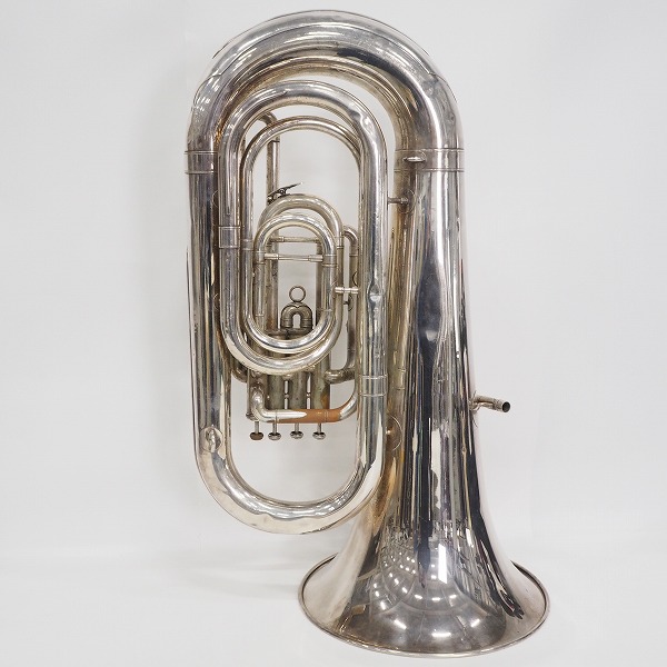 実際に弊社で買取させて頂いた★【使用感有り】YAMAHA/ヤマハ YEB-321S チューバ 銀メッキ仕上げ ハードケース付の画像 2枚目