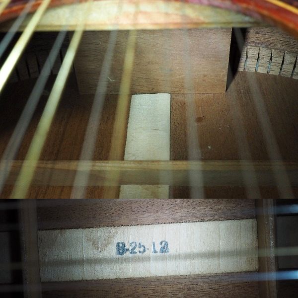 実際に弊社で買取させて頂いた★Gibson/ギブソン B-25-12 12弦アコースティックギター/アコギ ビンテージ チップボードケース付の画像 4枚目