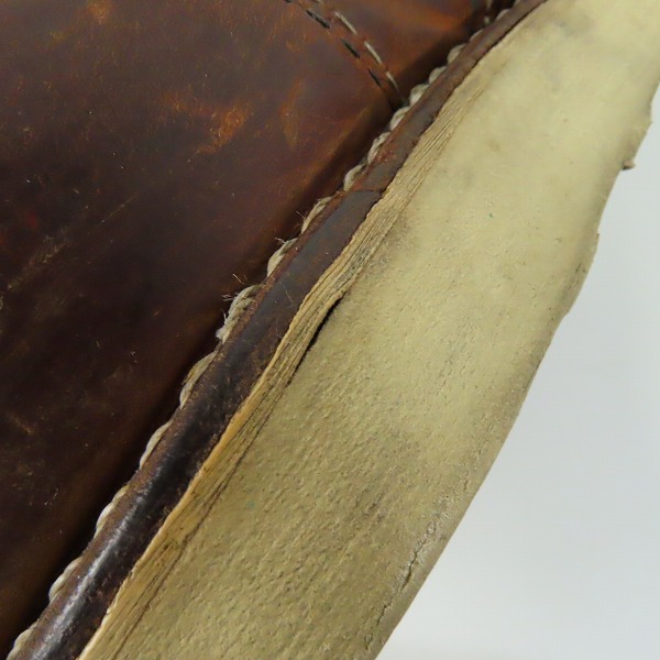 実際に弊社で買取させて頂いたRED WING/レッドウィング アイリッシュセッター プレーントゥ ブーツ 9111/9.5Dの画像 7枚目