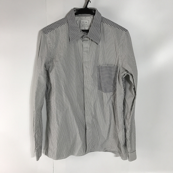 実際に弊社で買取させて頂いたPaul Smith/ポールスミス ストライプ 胸ポケット 長袖シャツ/L