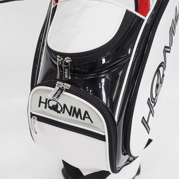 実際に弊社で買取させて頂いた【未使用】HONMA/ホンマ/本間 ゴルフ CB1928 9型47インチ対応 5分割キャディバッグ ホワイトの画像 6枚目