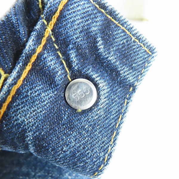 実際に弊社で買取させて頂いた【難あり】LEVI'S/リーバイス 501XX 復刻 バレンシア工場製 ビッグE ボタン裏555 デニムパンツ/W34の画像 7枚目