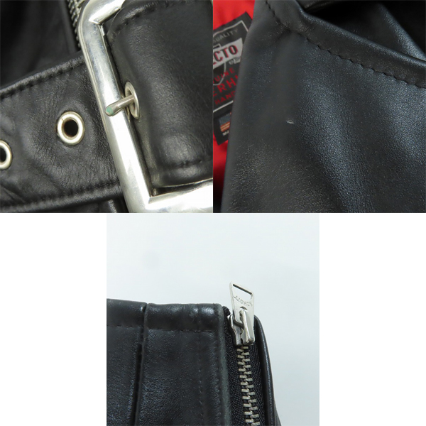 実際に弊社で買取させて頂いたschott/ショット 100周年記念限定 100th YEAR ONESTAR RIDERS/ワンスター ダブルライダース  STEERHIDE 7371/36の画像 7枚目