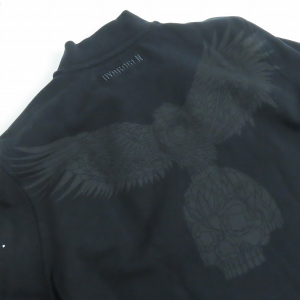 実際に弊社で買取させて頂いたHYDROGEN/ハイドロゲン 17AW スウェット ブルゾン レザー スター 星条旗ワッペン ジャケット Mの画像 5枚目