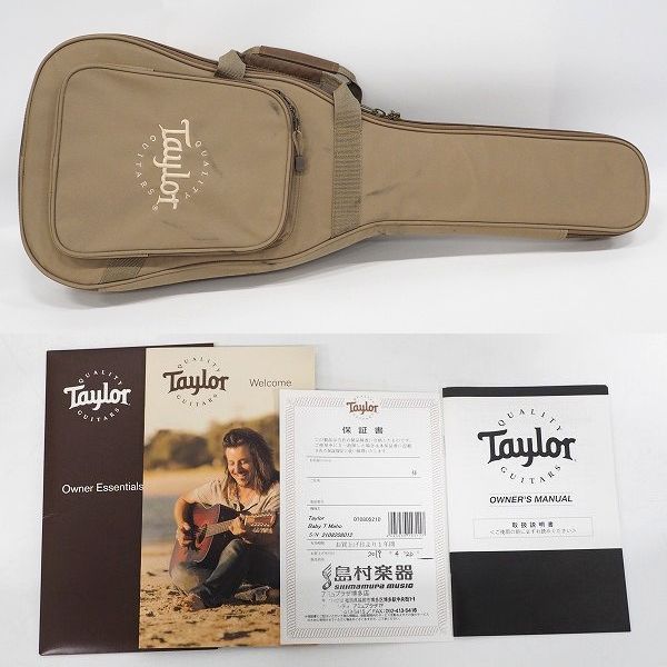 実際に弊社で買取させて頂いた ★【難有り】Taylor/テイラー Baby T Mahogany BT2 ミニアコースティックギター/アコギ 2018年製 ギグケース付の画像 9枚目