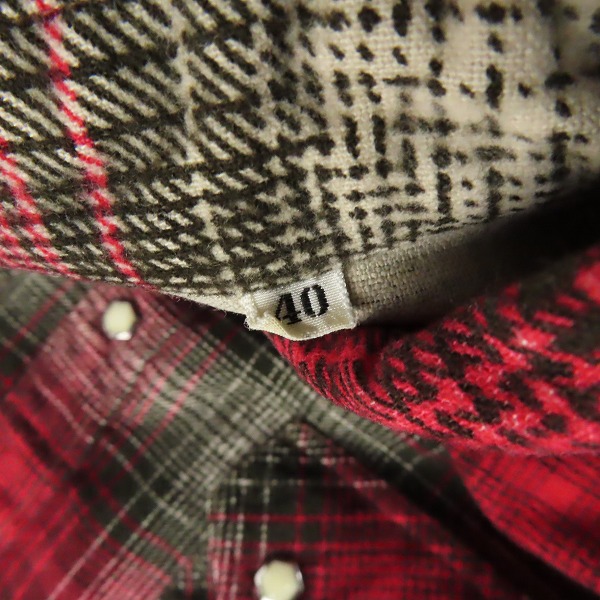 実際に弊社で買取させて頂いたTHE FLAT HEAD/フラットヘッド チェック ネルシャツ/40の画像 3枚目