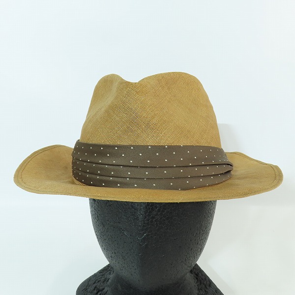 実際に弊社で買取させて頂いたBorsalino/ボルサリーノ 中折れ ハット 帽子  ドット 7-3/8の画像 1枚目