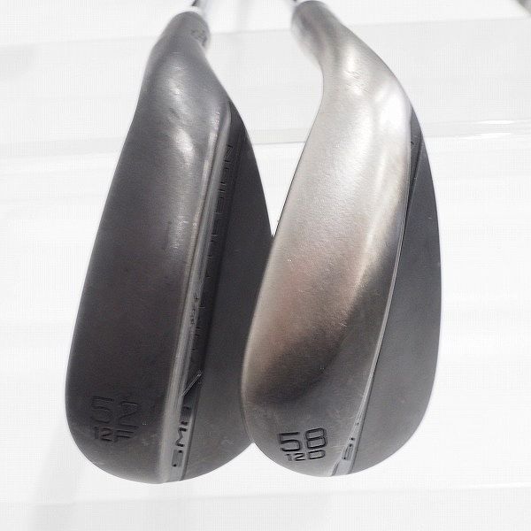 実際に弊社で買取させて頂いたTitleist/タイトリスト VOKEY DESIGN/ボーケイデザイン SM8 ウェッジ 52°/12F,58°/12D ジェットブラック 2本セットの画像 1枚目