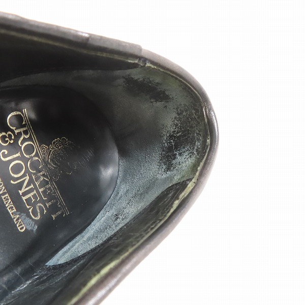 実際に弊社で買取させて頂いたCROCKETT&JONES/クロケット&ジョーンズ スエード リボン ローファー/8Eの画像 6枚目