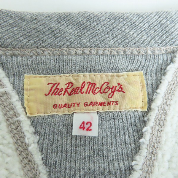 実際に弊社で買取させて頂いたTHE REAL McCOY'S/リアルマッコイズ 両面V スウェット/42の画像 2枚目