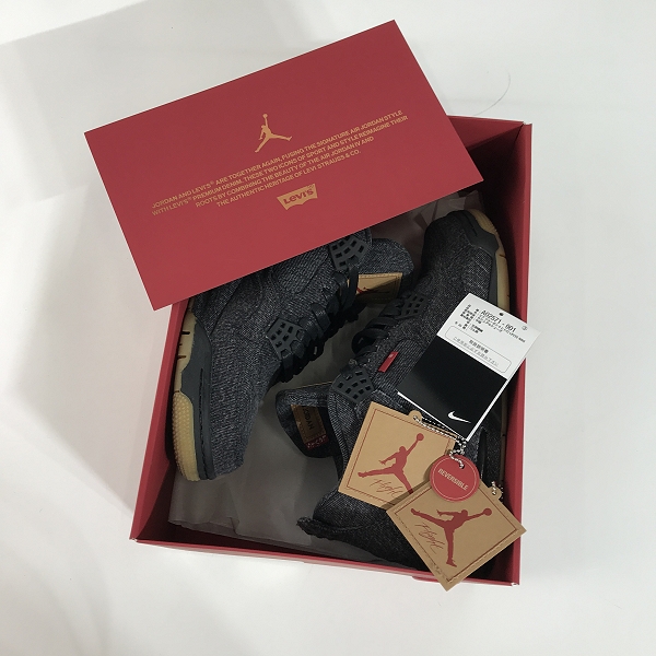 実際に弊社で買取させて頂いたNIKE×LEVIS/ナイキ×リーバイス AIR JORDAN 4 RETRO NRG/エアジョーダン4 ブラックデニム AO2571-001/26.5の画像 8枚目
