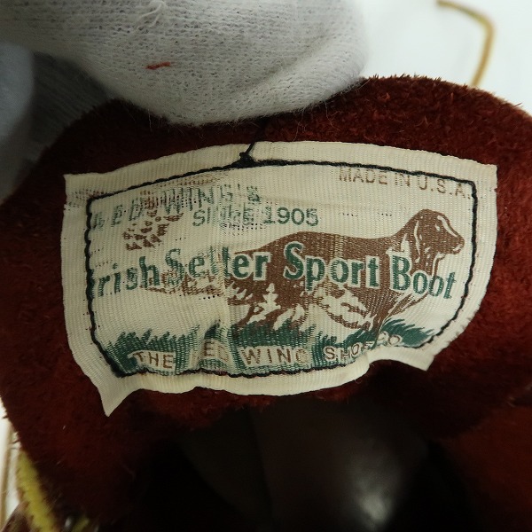 実際に弊社で買取させて頂いたRED WING/レッドウィング アイリッシュセッター ブーツ 犬タグ 8166/6.5D の画像 5枚目