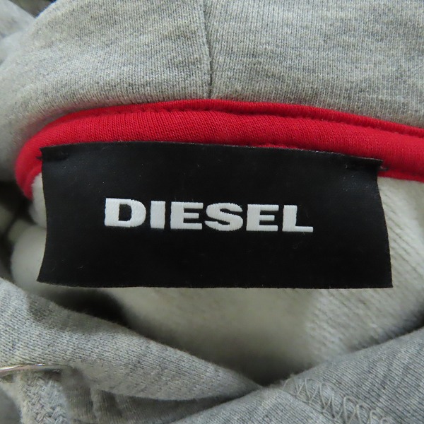 実際に弊社で買取させて頂いたDIESEL/ディーゼル パーカー グレー Lの画像 2枚目