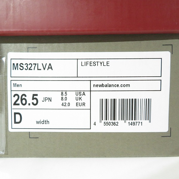実際に弊社で買取させて頂いたLEVI'S/リーバイス×NEW BALANCE/リーバイス×ニューバランス ローカットスニーカー MS327LVA/26.5の画像 7枚目