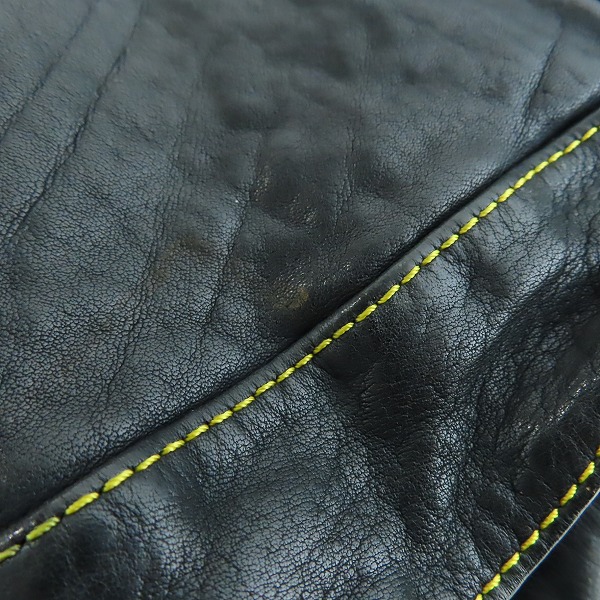 実際に弊社で買取させて頂いたISAMU KATAYAMA BACKLASH/バックラッシュ RIDE OR DIE ポーランドショルダーレザーイエローステッチジャケット 1529-05/XL(4)の画像 9枚目