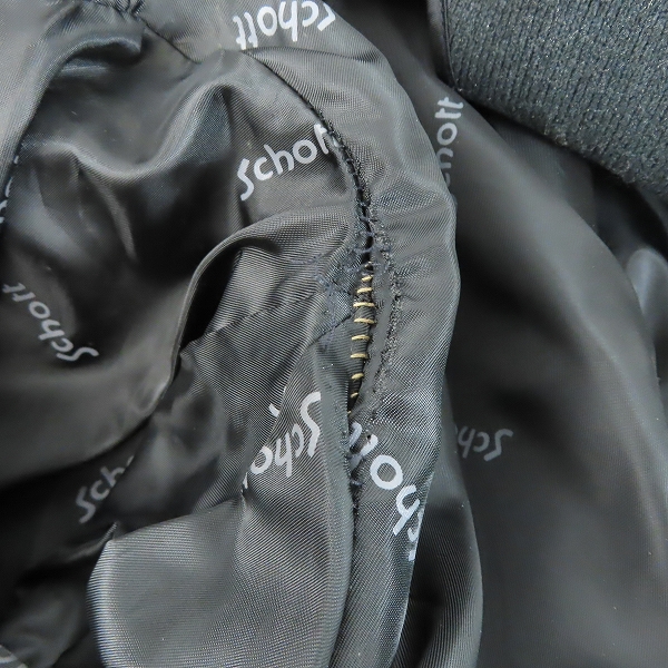 実際に弊社で買取させて頂いたSCHOTT/ショット ボアライナー付き シングルレザーライダースジャケット /38の画像 7枚目