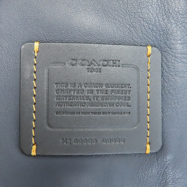 実際に弊社で買取させて頂いたCOACH/コーチ レーサージャケット レザー ブルゾン 93839/50の画像 3枚目