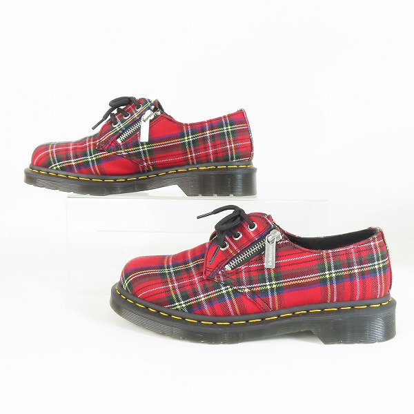 実際に弊社で買取させて頂いたDr.Martens/ドクターマーチン ZIP チェック 3ホール ブーツ 1461/UK7の画像 3枚目
