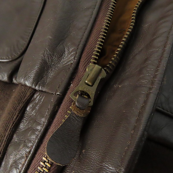 実際に弊社で買取させて頂いたBUZZ RICKSON'S/バズリクソンズ A-2 フライトジャケット 30-1415 ダークブラウン/40の画像 6枚目