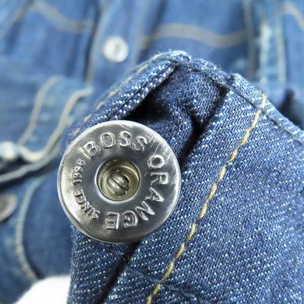 実際に弊社で買取させて頂いたHUGO BOSS/ヒューゴボス インディゴ デニムジャケット US/40Rの画像 6枚目