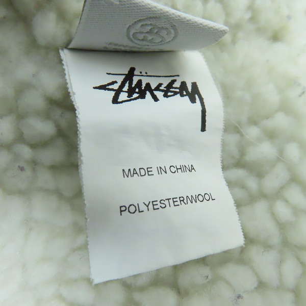 実際に弊社で買取させて頂いたSTUSSY/ステューシー ロゴ刺繍 ウールジャケット/Sの画像 4枚目