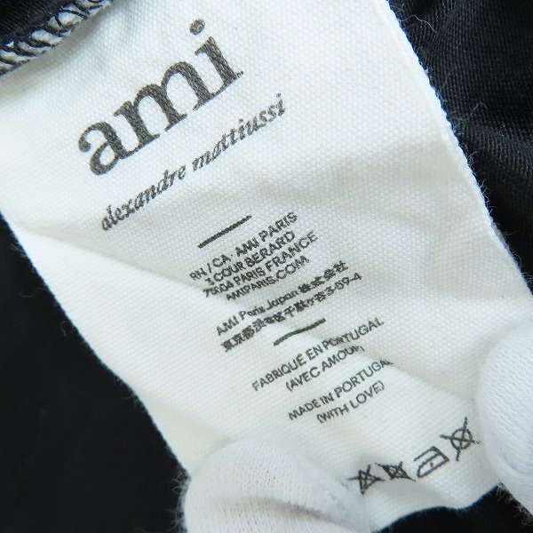 実際に弊社で買取させて頂いたAMI Alexandre Mattiussi/アミ アレクサンドルマテュッシ ロゴ 刺繍 半袖Tシャツ/Lの画像 4枚目