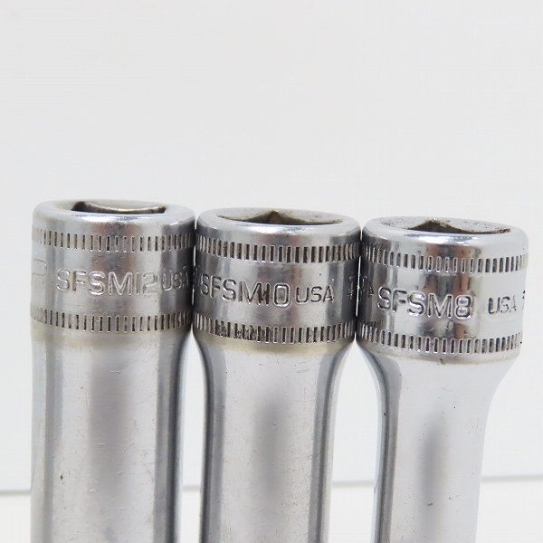 実際に弊社で買取させて頂いたSnap-on/スナップオン ディープソケット SFSM19/17/14/13/12/10/8  7点セットの画像 4枚目