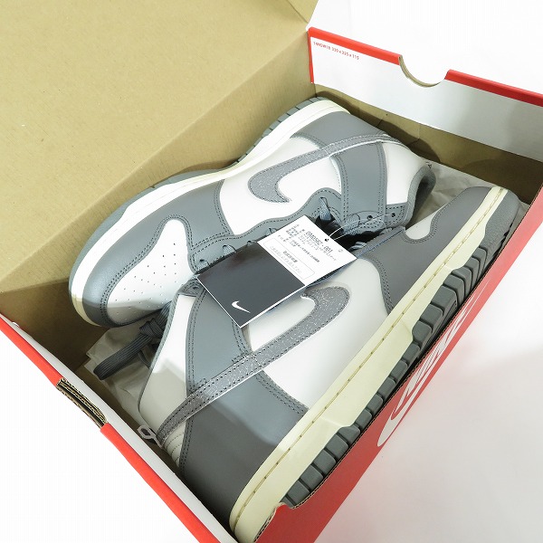 実際に弊社で買取させて頂いた【未使用】NIKE/ナイキ DUNK HI RETRO SE VNTG/ダンク ハイ レトロ スペシャルエディション ヴィンテージ DM0582-001/26.5の画像 8枚目