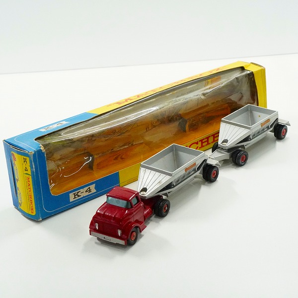 実際に弊社で買取させて頂いたMATCHBOX/マッチボックス K-4 KING SIZE FRUEHAUF HOPPER TRAIN/ホッパー トレイン ミニカー