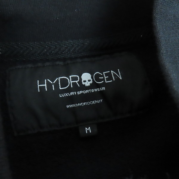 実際に弊社で買取させて頂いたHYDROGEN/ハイドロゲン 17AW スウェット ブルゾン レザー スター 星条旗ワッペン ジャケット Mの画像 2枚目