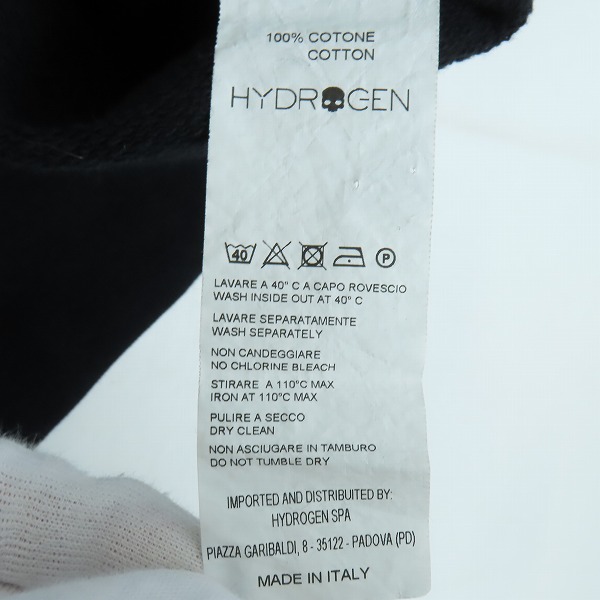 実際に弊社で買取させて頂いたHYDROGEN/ハイドロゲン 17AW スウェット ブルゾン レザー スター 星条旗ワッペン ジャケット Mの画像 3枚目