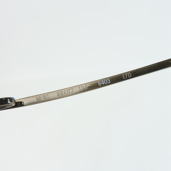 実際に弊社で買取させて頂いた999.9/フォーナインズ 眼鏡/メガネフレーム/アイウェア M-51 6403の画像 6枚目