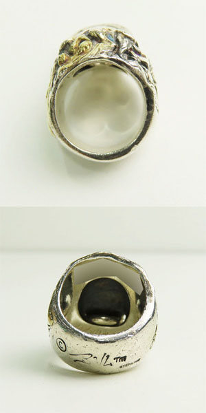 実際に弊社で買取させて頂いたBWL/ Bill Wall Leather/ビルウォールレザー ライオンヘッド リング シルバーリング 20.5-21.5号の画像 4枚目