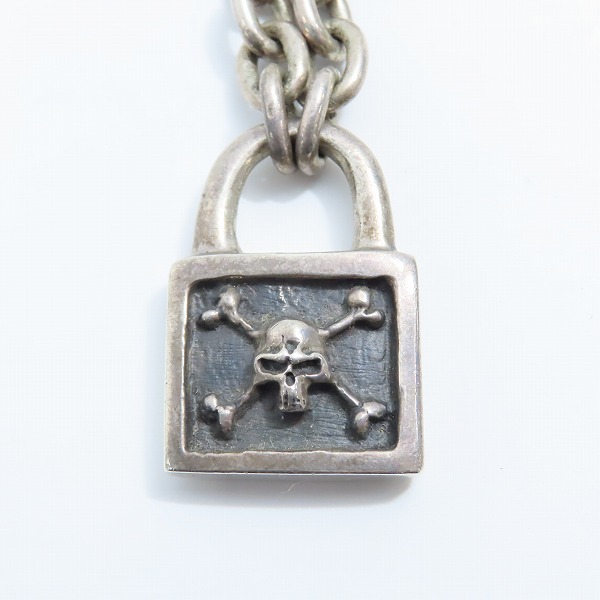 実際に弊社で買取させて頂いたTHIRTEEN DESIGNS/サーティーンデザインズ SMALL X BONE SKULL LOCK/クロスボーン スカル ロック ネックレスの画像 1枚目