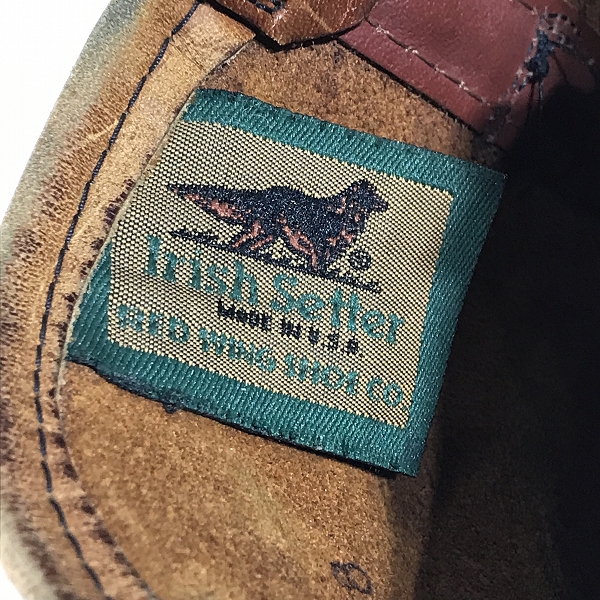 実際に弊社で買取させて頂いたRED WING/レッドウイング 90's 866 緑犬タグ アイリッシュセッター ペコスブーツ /9Eの画像 6枚目
