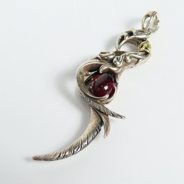 実際に弊社で買取させて頂いたBloody Mary/ブラッディマリー K18付き 火食い鳥/ヒクイドリ ペンダントトップ w/レッドアンバー