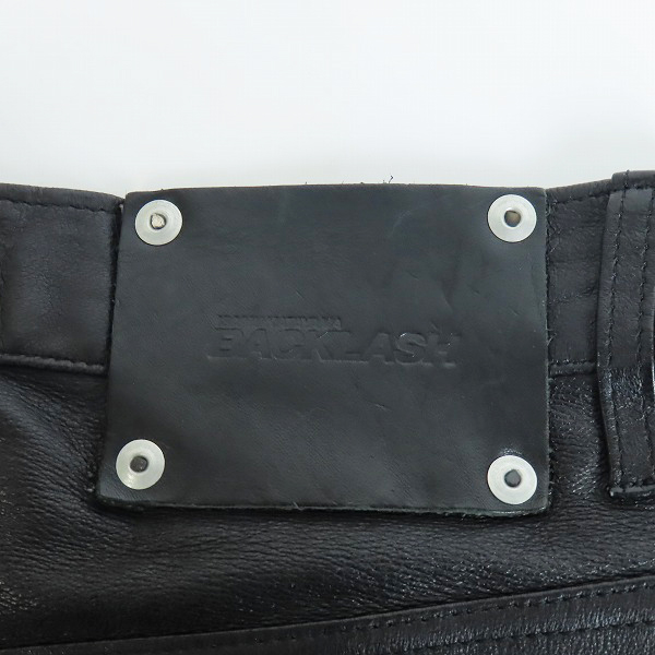 実際に弊社で買取させて頂いたISAMU KATAYAMA BACKLASH/イサムカタヤマバックラッシュ ストレッチディアスキン レザーパンツ 1810-06/XSの画像 3枚目