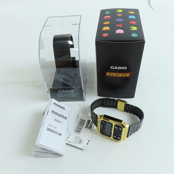 実際に弊社で買取させて頂いたCASIO/カシオ×PAC-MAN/パックマン コラボレーションモデル A100WEPC-1BJRの画像 8枚目