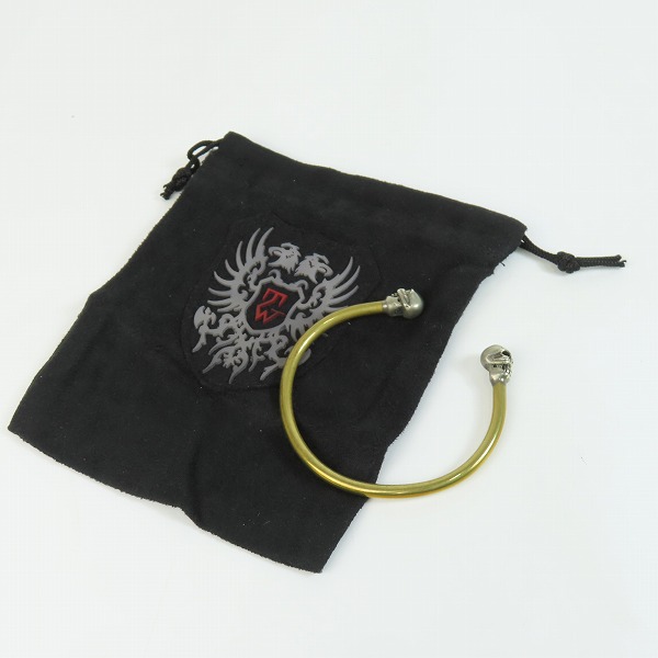 実際に弊社で買取させて頂いたTRAVIS WALKER/トラヴィスワーカー スカルヘッド ブラス バングルの画像 9枚目