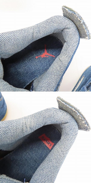 実際に弊社で買取させて頂いたNIKE×LEVIS/ナイキ×リーバイス AIR JORDAN 4 RETRO NRG/AO2571-401/28の画像 4枚目