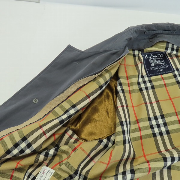 実際に弊社で買取させて頂いたBurberrys/バーバリーズ 裏地チェック柄ステンカラーコート の画像 5枚目