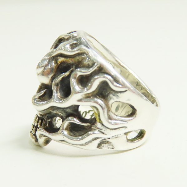 実際に弊社で買取させて頂いた【ギャラ付】TRAVIS WALKER/トラヴィスワーカー フレイミング オリジナル スカル リング/18-20.5号の画像 2枚目